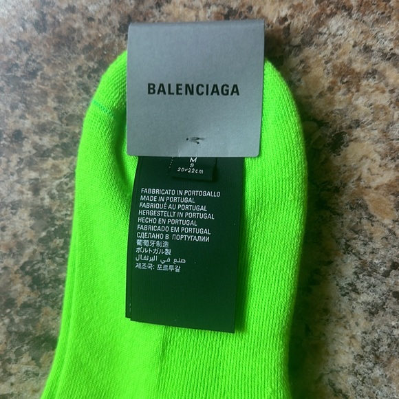 Balenciaga lime green socks UNISEX - Picture 2 of 5